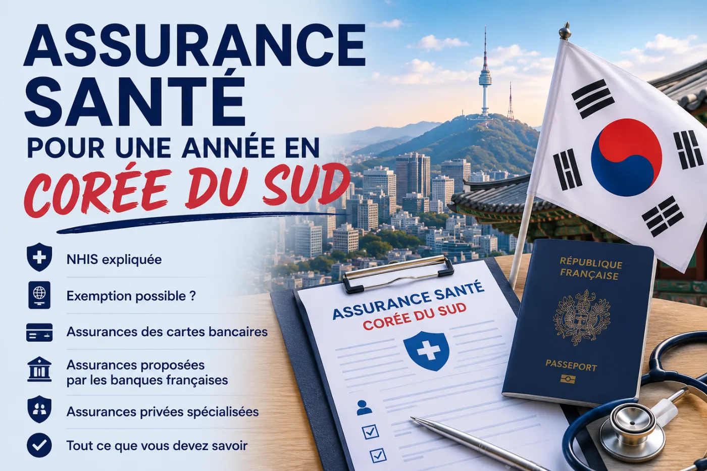 Assurance santé pour une année en Corée